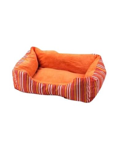 CAMA -PAWISE- NARANJA A RAYAS PARA PERRO REF.: 12309