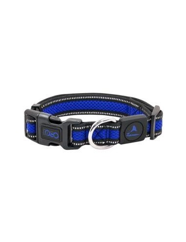 COLLAR DE NYLON DOCO REFLECTIVA -AZUL- M REF DCA002
