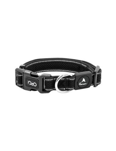 COLLAR DE NYLON DOCO REFLECTIVA -NEGRO- M REF DCA002