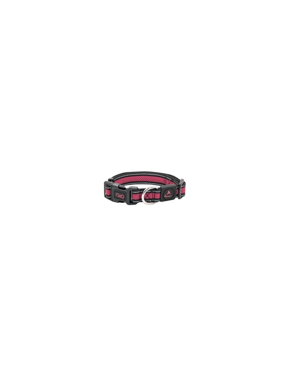 COLLAR DE NYLON DOCO REFLECTIVA -ROSADO- M REF DCA002