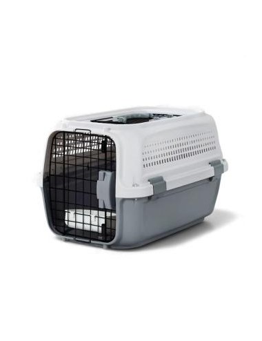 CAJA TRANSPORTADORA JCBPET DOBLE PUERTA GRIS REF BH-1S - 51.5*32.5*29.5