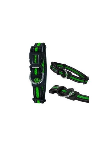 COLLAR DE NYLON DOCO REFLECTIVA -VERDE- M REF DCA002