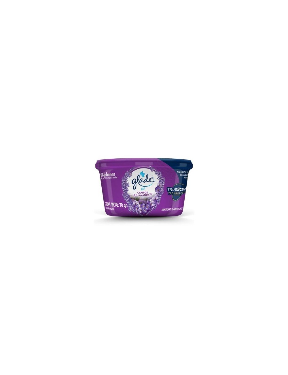 AROMATIZANTE GLADE MINIGEL CAMPOS DE LAVANDA X 70 GRS