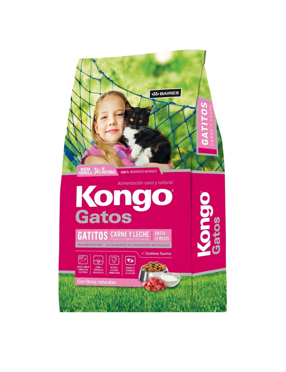 KONGO GATITOS CARNE & LECHE X 1 KG