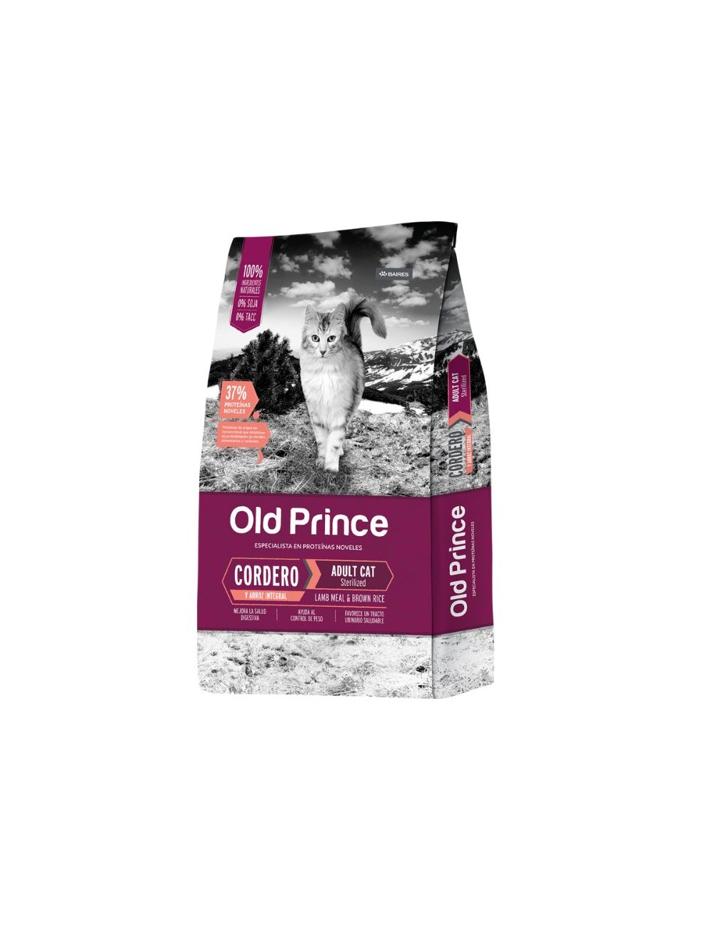 OLD PRINCE CORDERO Y ARROZ GATO ADULTO STERILIZED X 3KG