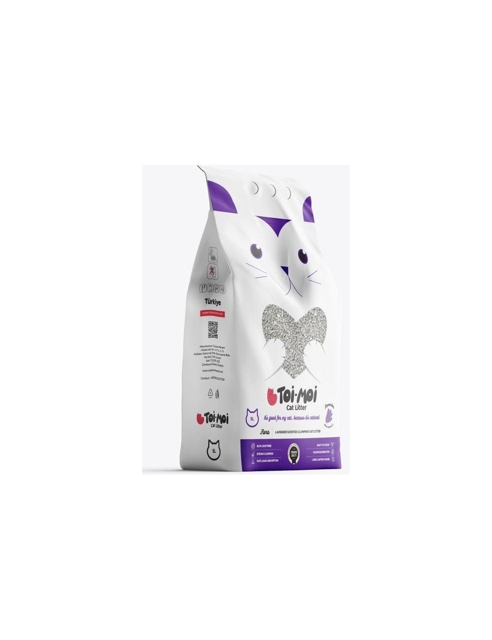 ARENA FLORA -TOI MOI- LAVENDER CLUMPING CAT LITTER X 5 LITROS