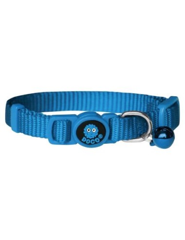 COLLAR DE NYLON P/ GATO DOCO -FURBALL CELESTE- REF DCAT001