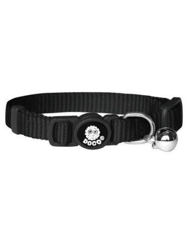 COLLAR DE NYLON P/ GATO DOCO -FURBALL NEGRO- REF DCAT001