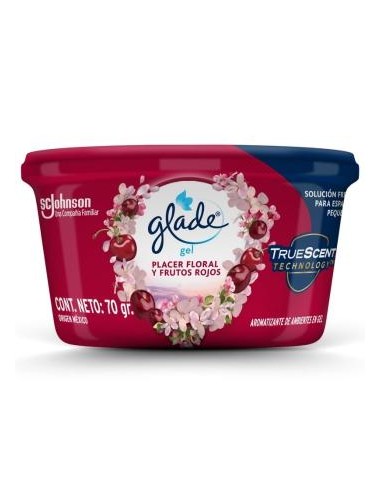 AROMATIZANTE GLADE MINIGEL FLORAL Y FRUTOS ROJOS X 70 GRS