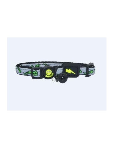 COLLAR DE NYLON P/ GATO DOCO REFLECTIVO -VERDE- REF DCAT011