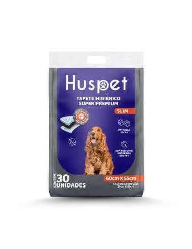 TAPETE HIGIENICO HUSPET CARBON ACTIVADO 60X60CM X 30 UNIDADES REF.: 1376