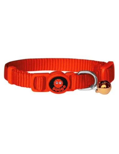 COLLAR DE NYLON P/ GATO DOCO -FURBALL NARANJA- REF DCAT001