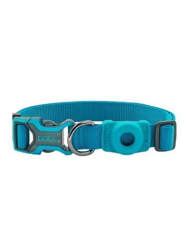 COLLAR DE NYLON DOCO AIRTAG D-RING -CELESTE- M REF ATC-23002