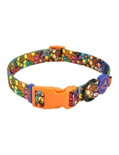COLLAR DE NYLON DOCO -ESTAMPADO FLOR- S REF DCL002
