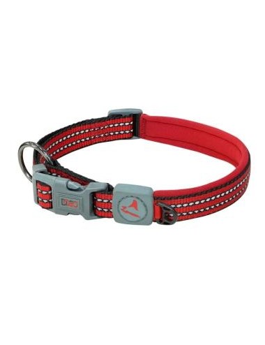 COLLAR DE NYLON DOCO VARIO REFLECTIVO -ROJO- M REF DCV002
