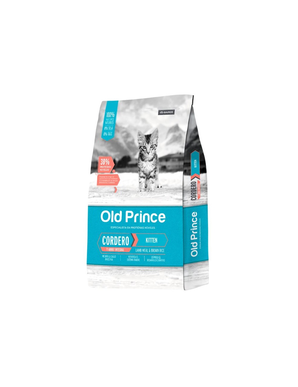 OLD PRINCE CORDERO Y ARROZ GATO KITTEN X 1KG.