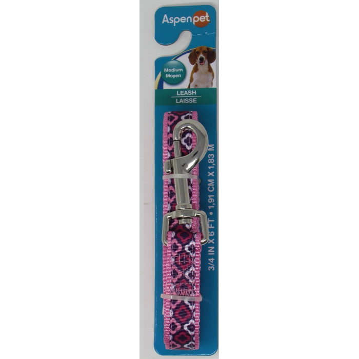 TIRADOR PETMATE NYLON REFOR. ROSADO MEDIANO REF. 12385
