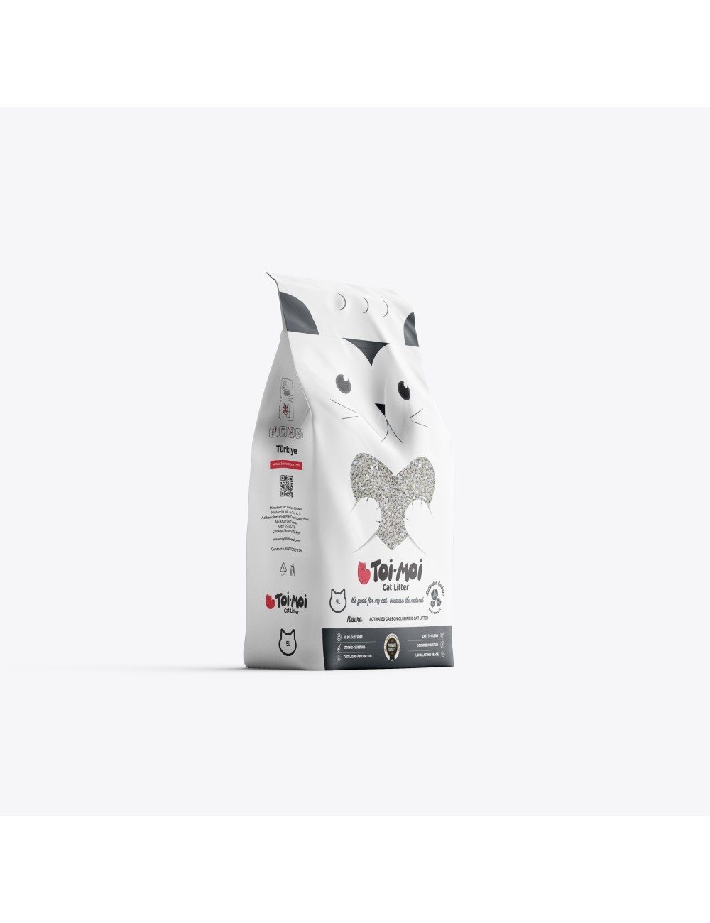 ARENA NATURA -TOI MOI- CARBON ACTIVADO CLUMPING CAT LITTER X 10 LITROS