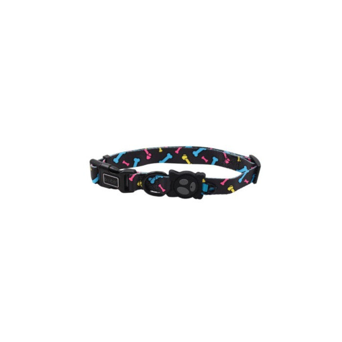 COLLAR DE NYLON DOCO -ESTAMPADO HUESOS- S REF DCL002