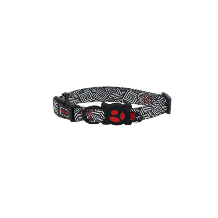 COLLAR DE NYLON DOCO -ESTAMPADO NEGROBLANCO- M REF DCL002