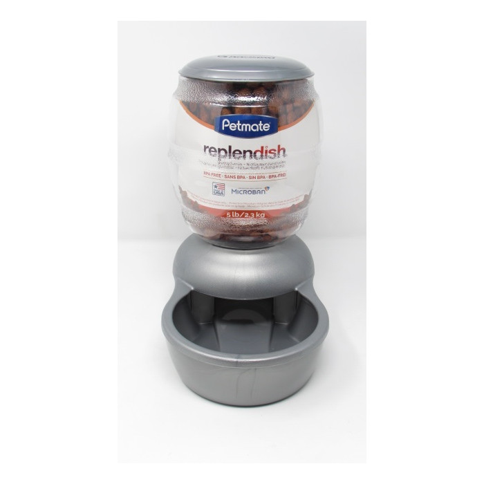 COMEDERO PETMATE ALIMENTADOR PERLADO GRIS X 2,3K REF. 24491
