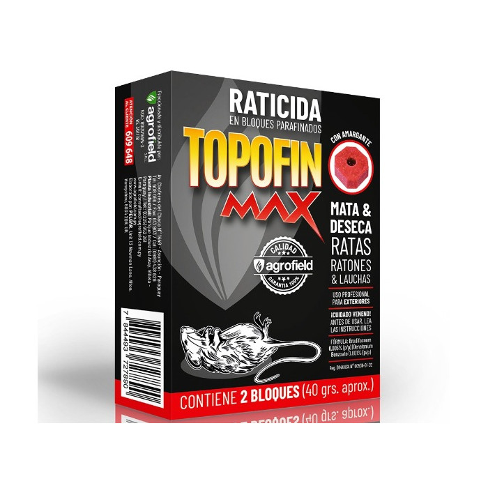 TOPOFIN MAX BLOQUES PARAFINADOS X 40 GRAMOS (2 BLOQUES)