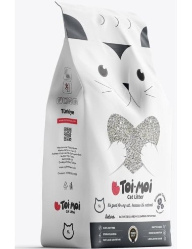 ARENA NATURA -TOI MOI- CARBON ACTIVADO CLUMPING CAT LITTER X 5 LITROS