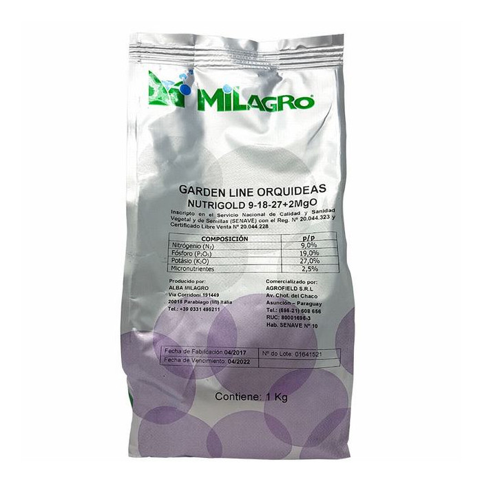 GARDEN LINE ORQUIDEAS - NUTRIGOLD (9-18-27)  BOLSA X 1 KILO