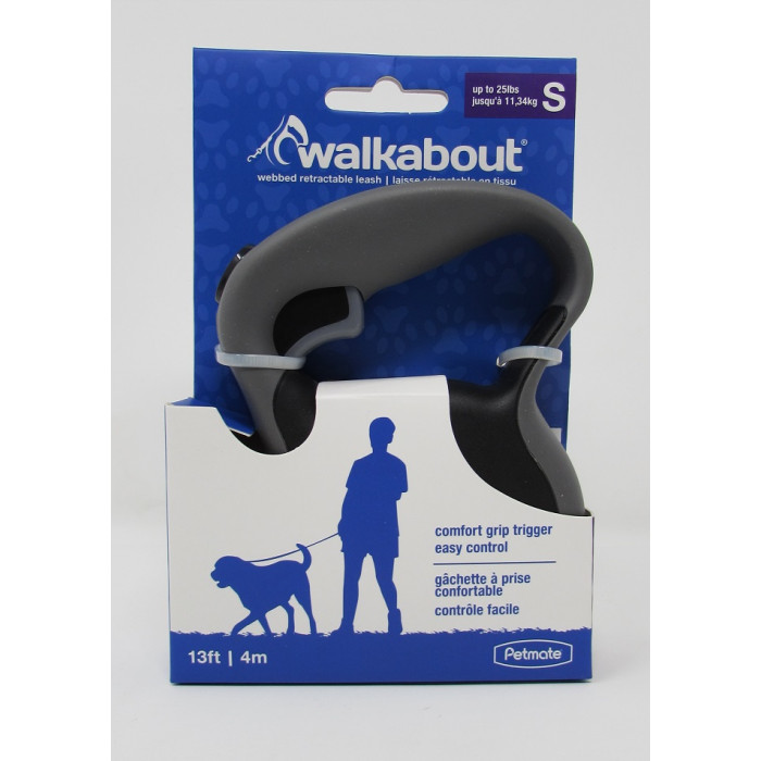 TIRADOR RETRACTIL PETMATE WALKABOUT NEGRO PEQUEÑO REF. 02402