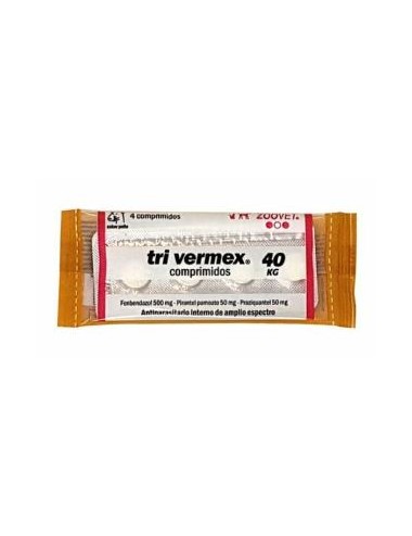 TRI VERMEX (PARA 40 KILOS) X 4 COMPRIMIDOS