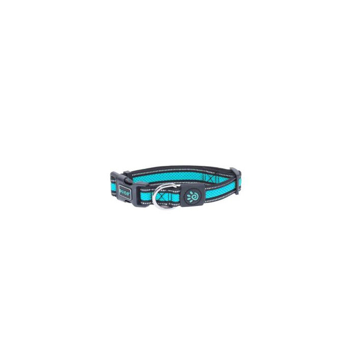 COLLAR DE NYLON DOCO REFLECTIVA -TURQUESA- S REF DCA002