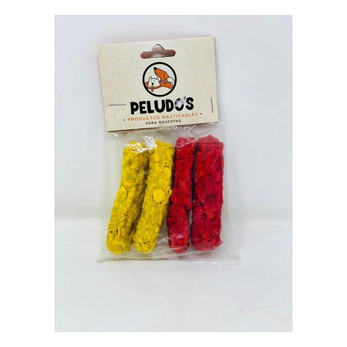 HUESO COMESTIBLE COSTILLITA DE COLORES X 4 UNIDADES