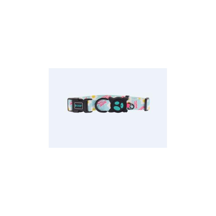 COLLAR DE NYLON DOCO -ESTAMPADO CELESTE- S REF DCL002