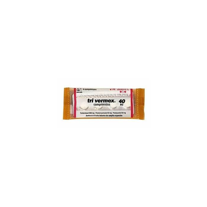 TRI VERMEX (PARA 40 KILOS) X 4 COMPRIMIDOS