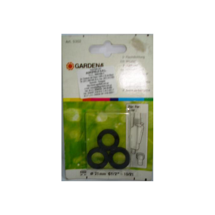 ARANDELAS DE GOMA -GARDENA- 5302-20 X 3 UNIDADES ***