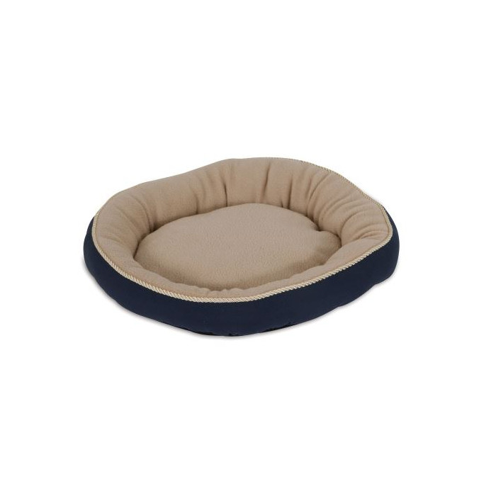 CAMA PETMATE ASPEN CIRCULAR AZUL Y BEIGE PEQUEÑO REF. 28375 18´