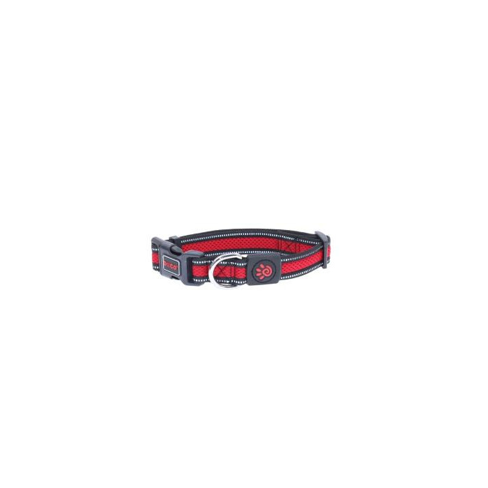 COLLAR DE NYLON DOCO REFLECTIVA -GRANATE- S REF DCA002