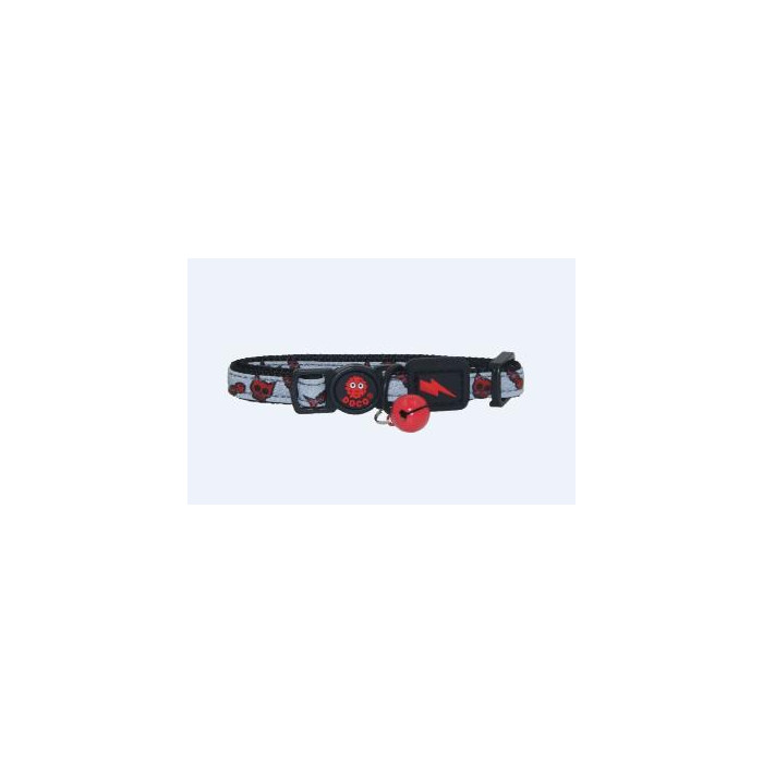COLLAR DE NYLON P GATO DOCO REFLECTIVO -ROJO-