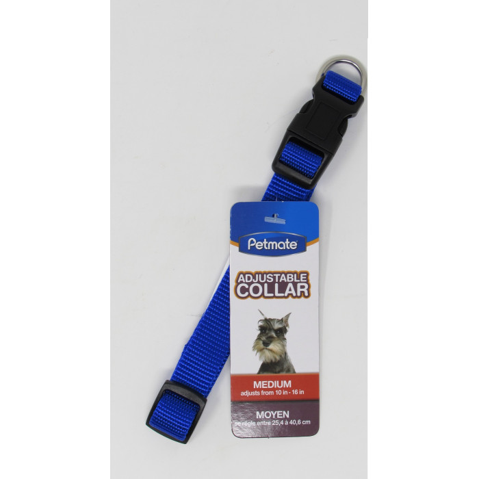 COLLAR PETMATE NYLON ADJUST. AZUL MEDIANO REF. 15708