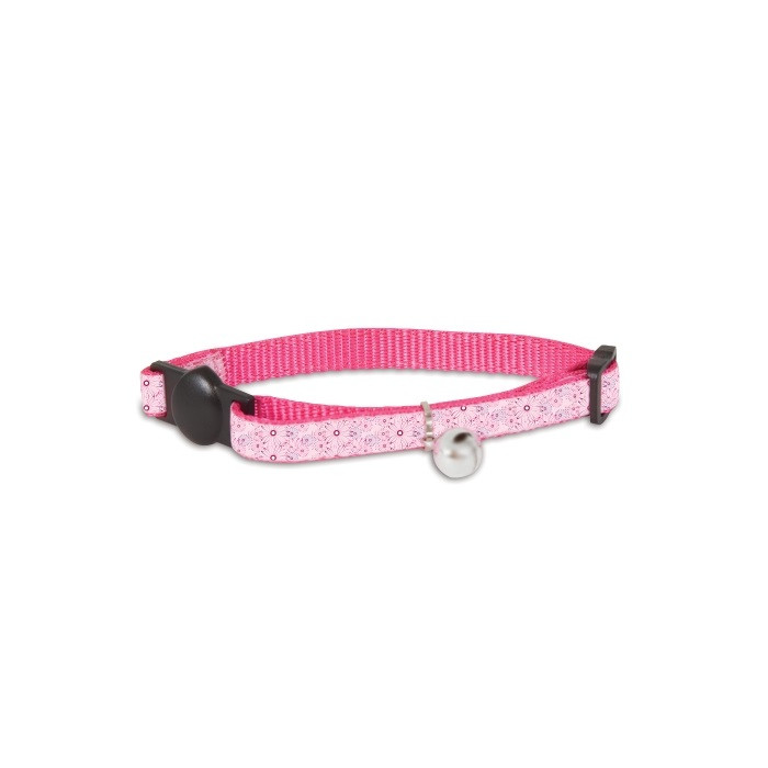 COLLAR PETMATE GATO ADJUST. FASHION ROSA FLORAL REF. 12367