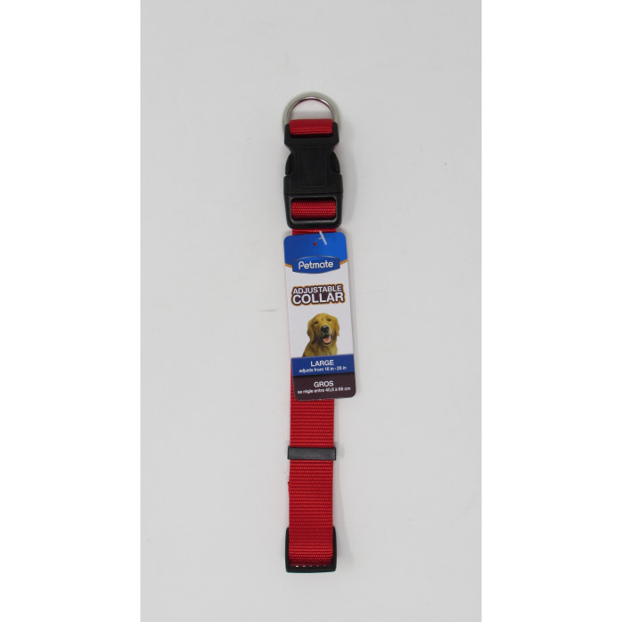 COLLAR PETMATE NYLON ADJUST. ROJO GRANDE REF. 20806