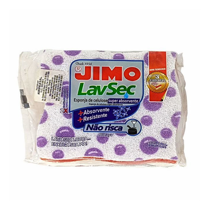 ESPONJA JIMO LAVSEC - NO RAYA X 2 UNIDADES***