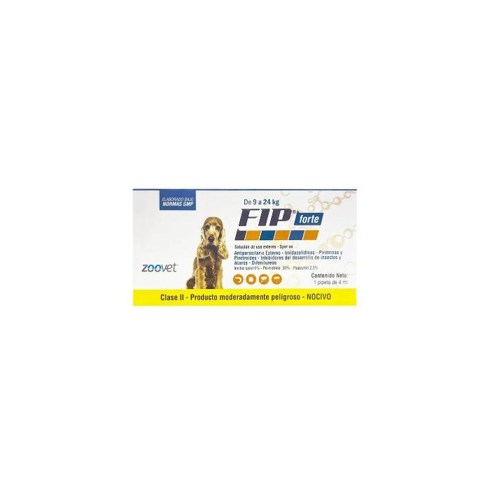 FIP FORTE PERROS DE 9 A 24 KILOS X 1 PIPETA (UNIDAD)