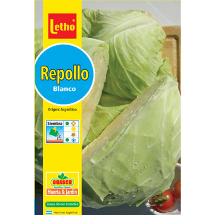 SOBRE DE HORTALIZAS -LETHO-REPOLLO BLANCO- X 7 GRAMOS