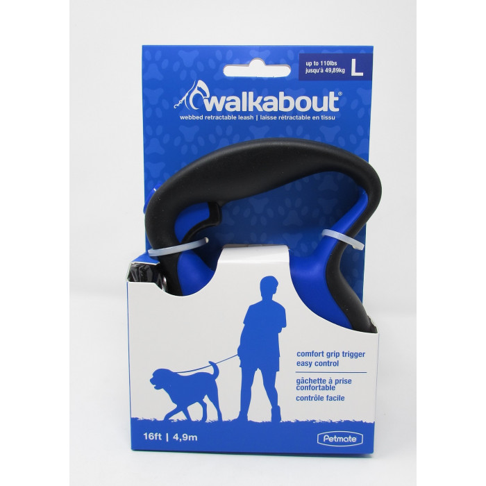 TIRADOR RETRACTIL PETMATE WALKABOUT AZUL GRANDE REF. 02396