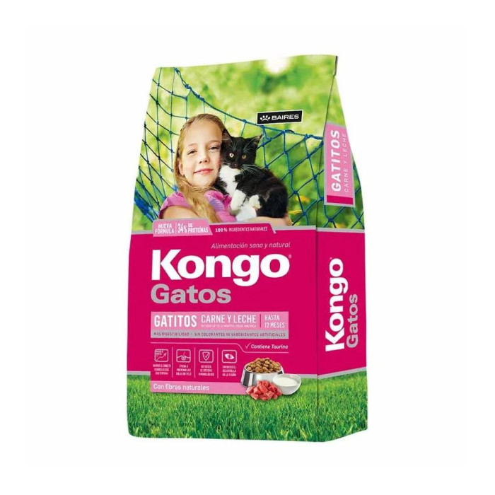 KONGO GATITOS CARNE & LECHE X 1 KG