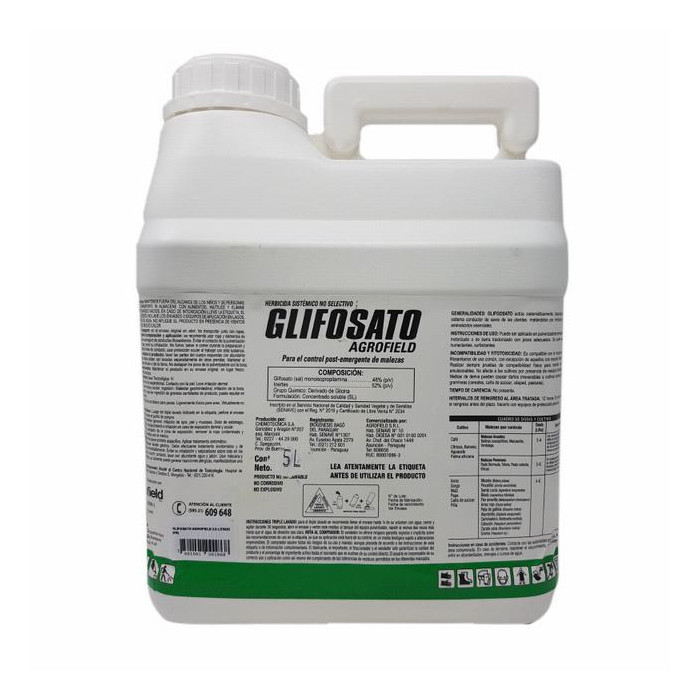 GLIFOSATO AGROFIELD X 5 LITROS (FR)