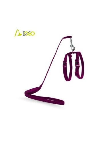 ARNES + TIRADOR DE NYLON P/ GATO DOCO -LILA- REF DCAT2011072