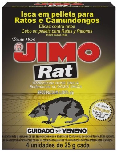 JIMO RAT X 100 GRAMOS (4 SOBRES X 25 GRAMOS)