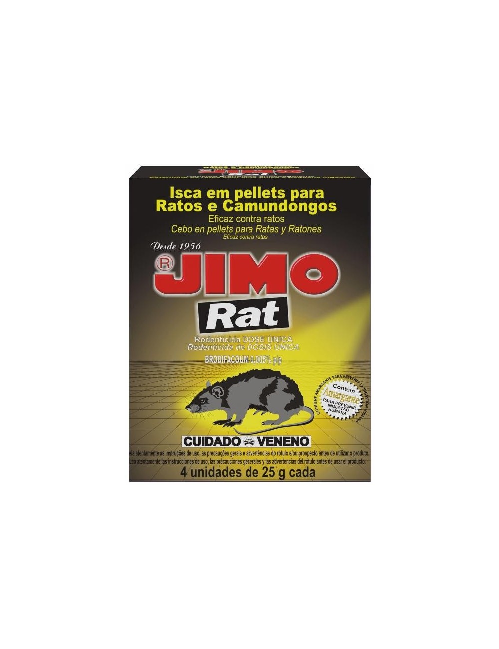 JIMO RAT X 100 GRAMOS (4 SOBRES X 25 GRAMOS)